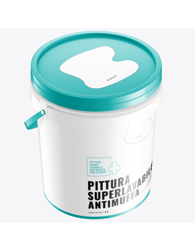 Pittura Acrilica Ultra Opaca Super Lavabile Antimuffa Protezione Antibatterica 