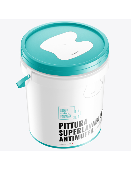 Pittura Acrilica Ultra Opaca Super Lavabile Antimuffa Protezione Antibatterica 