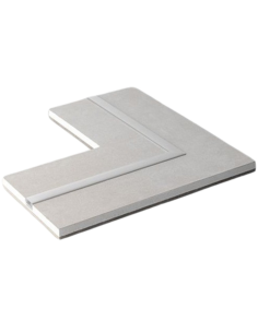 Semilavorato Cartongesso Fibra Alluminio Illuminazione LED Angolare 14,5x29x29cm