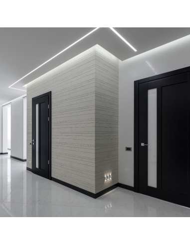 Semilavorato Cartongesso Fibra Alluminio Illuminazione LED Angolare 14,5x29x29cm