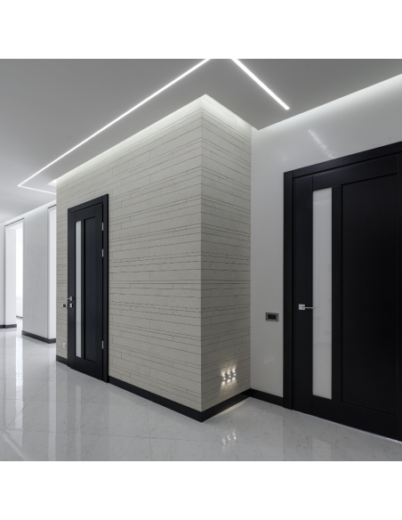 Semilavorato Cartongesso Fibra Alluminio Illuminazione LED Angolare 14,5x29x29cm