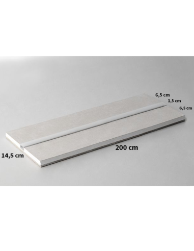 Semilavorato Pannello Cartongesso Alluminio Led 14,5x200 cm 5 Pezzi 10 m Lineari