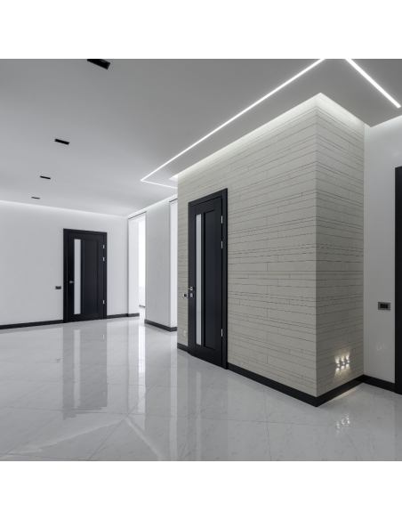 Semilavorato Pannello Cartongesso Alluminio Led 14,5x200 cm 5 Pezzi 10 m Lineari