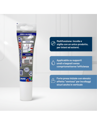 Adesivo Sigillante Elastico Multifunzione Mapeflex Ms 55 