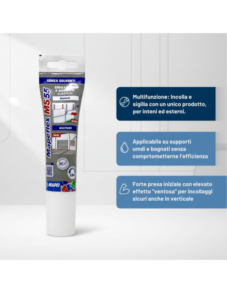 Adesivo Sigillante Elastico Multifunzione Mapeflex Ms 55 