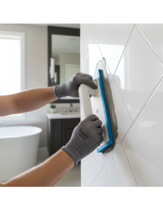 Spatola Per Fuga Doppio Profilo Gomma Morbida Azzurrina 100x248 mm  2