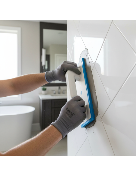 Spatola Per Fuga Doppio Profilo Gomma Morbida Azzurrina 100x248 mm 