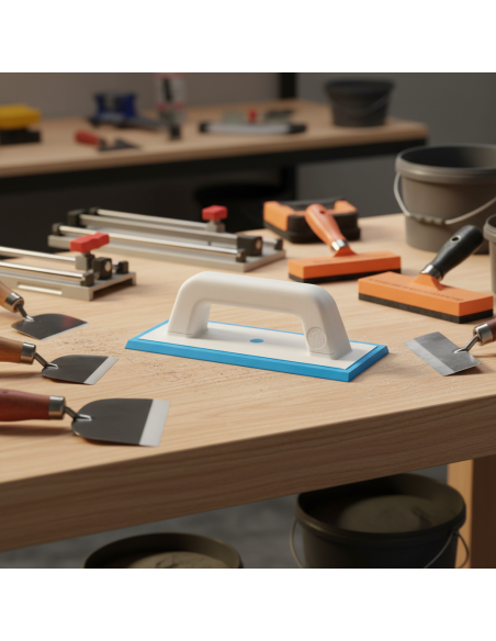 Spatola Per Fuga Doppio Profilo Gomma Morbida Azzurrina 100x248 mm 