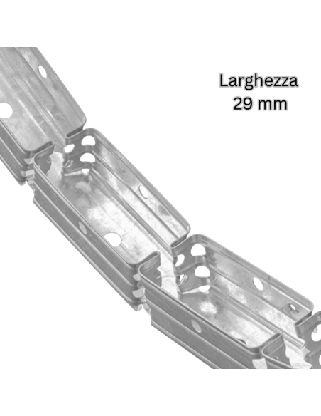 Guida Profilo Flessibile In Lamiera Zincata Per Architetture Curvilinee 1,5m