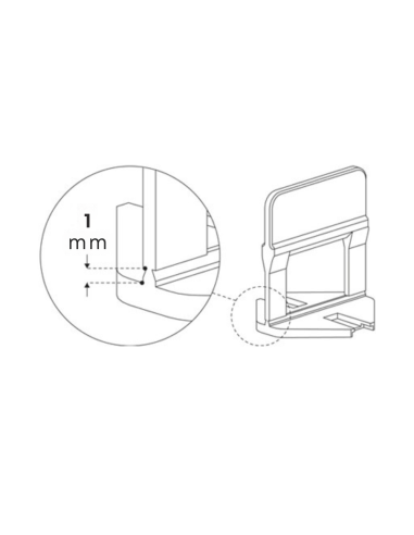Distanziatori Elementi Livellanti RLS HD da 1 mm H. 12 mm 100 pezzi  
