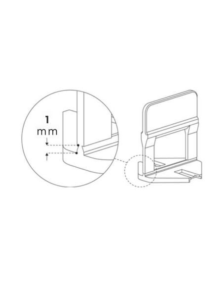 Distanziatori Elementi Livellanti RLS HD da 1 mm H. 12 mm 100 pezzi  