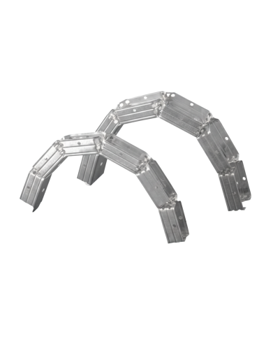 Set Guide Profilo In Lamiera Zincata Per Architettura Curva 2 Misure