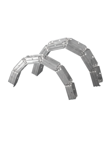 Set Guide Profilo In Lamiera Zincata Per Architettura Curva 2 Misure