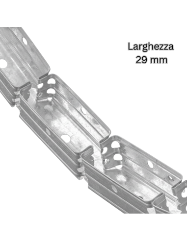 Set Guide Profilo In Lamiera Zincata Per Architettura Curva 2 Misure