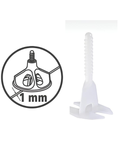 Viti Basi Flat Per Piastrelle Altezza Da 3/15 mm E Fuga Da 1 mm 100 Pezzi 2