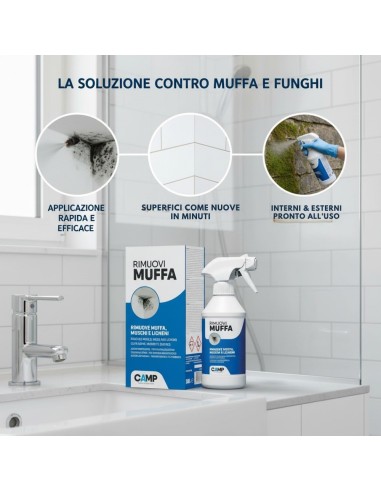 Rimuovi Muffa 300 ml Pulitore Igienizzante Per Interni E Esterni 