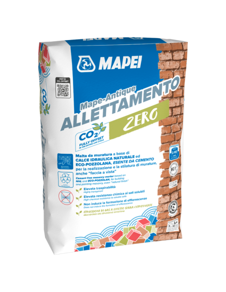 Malta Da Muratura Mape-Antique Allettamento Ecologica Colore Giallo Tufo 25 Kg