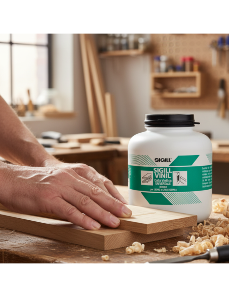 Colla vinilica universale ad alte prestazioni per incollaggi professionali e hobbistici Vinil 1 Kg