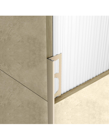 Profili In Alluminio Verniciato Colore Beige 132 a L per Finitura Parete Proangle 