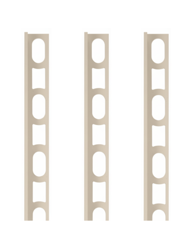 Profili In Alluminio Verniciato Colore Bianco Antico 123 a L per Finitura Parete Proangle