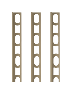 Profili In Alluminio Verniciato Colore Polvere Dorata 135 a L per Finitura Parete Proangle