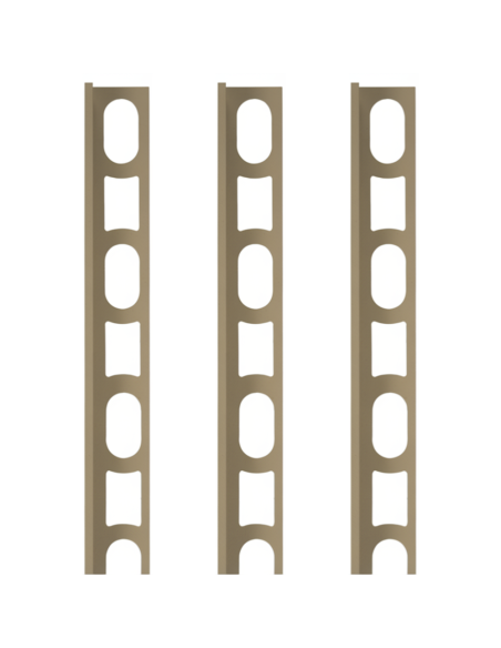 Profili In Alluminio Verniciato Colore Polvere Dorata 135 a L per Finitura Parete Proangle