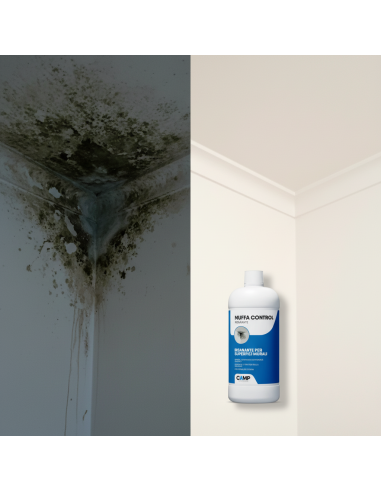 Kit 6 Flaconi Muffa Control Risanante Per Superfici Interne Ed Esterne 1 Lt