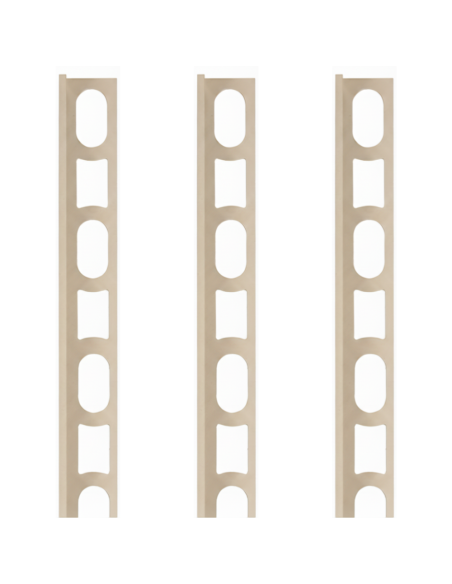 Profili In Alluminio Verniciato Colore Biscotto 188 a L per Finitura Parete Proangle 