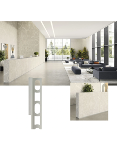 Profili In Alluminio Verniciato Colore Grigio Argento 111 a L per Finitura Parete Proangle  2