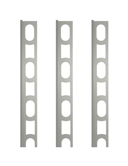 Profili In Alluminio Verniciato Colore Grigio Medio 112 a L per Finitura Parete Proangle