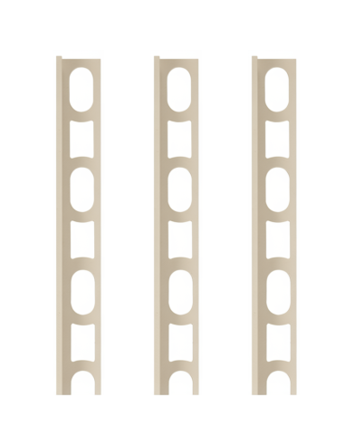 Profili In Alluminio Verniciato Colore Jasmine 130 a L per Finitura Parete Proangle