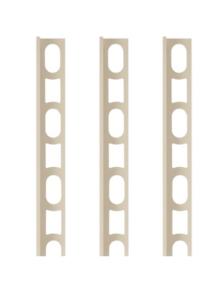 Profili In Alluminio Verniciato Colore Jasmine 130 a L per Finitura Parete Proangle