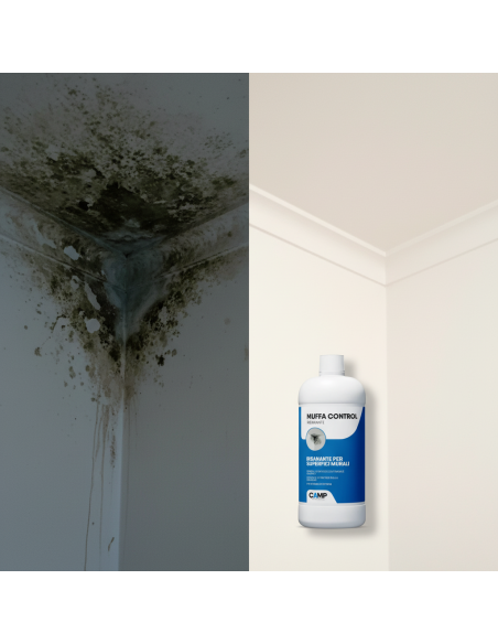 Kit 3 Flaconi Muffa Control Risanante Per Superfici Interne Ed Esterne 1 Lt