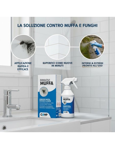 Rimuovi Muffa 300 ml Pulitore Igienizzante Per Interni E Esterni 3 Pezzi
