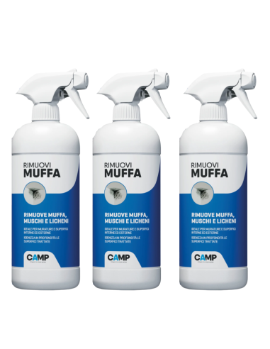 Rimuovi Muffa 750 ml Pulitore Igienizzante Per Interni E Esterni 3 Pezzi