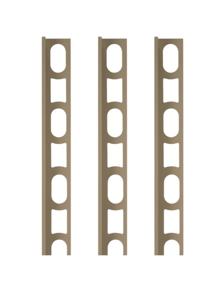 Profili In Alluminio Verniciato Colore Seta 134 a L per Finitura Parete Proangle