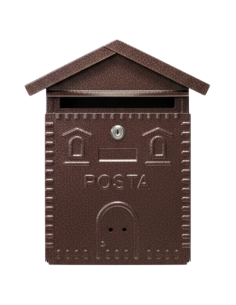 Cassetta Postale Rustica Rame In Ferro Battuto 280x90xH.350 mm