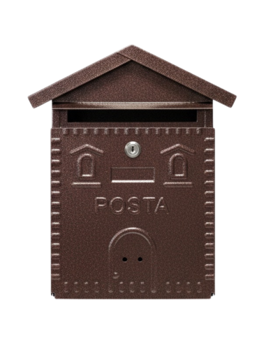 Cassetta Postale Rustica Rame In Ferro Battuto 280x90xH.350 mm