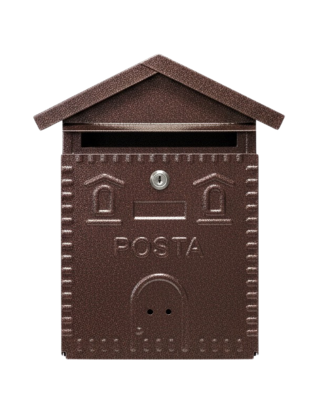 Cassetta Postale Rustica Rame In Ferro Battuto 280x90xH.350 mm