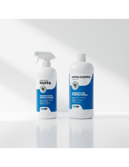 KIT Ciclo Muffa Rimuovi Muffa 750ml + Muffa Control Risanante 1 lt 