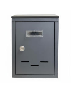 Cassetta Postale 2500 Grigia In Acciaio Verniciato 200x60xH.300 mm
