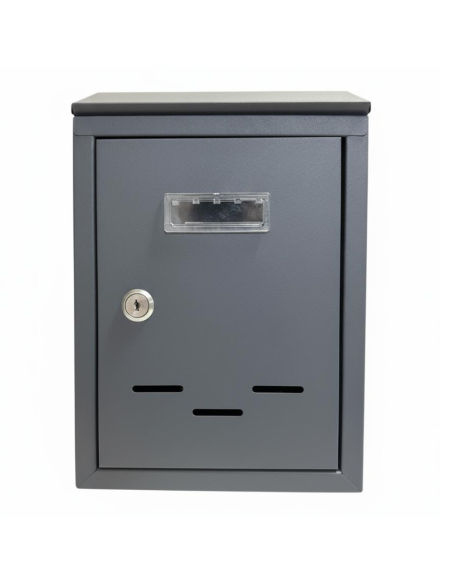 Cassetta Postale 2500 Grigia In Acciaio Verniciato 200x60xH.300 mm