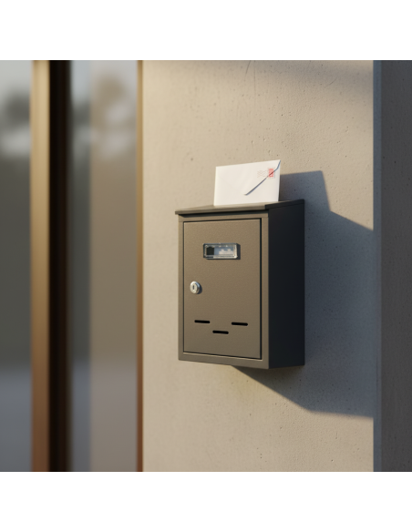 Cassetta Postale 2500 Grigia In Acciaio Verniciato 200x60xH.300 mm