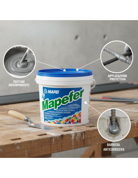 Mapefer Malta Anticorrosiva Bicomponente Per Ferri Di Armatura 2 Kg