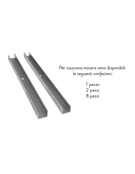 Guida U Standard 1 M Profilo Preforato Sp 0 6 Mm Per Cartongesso