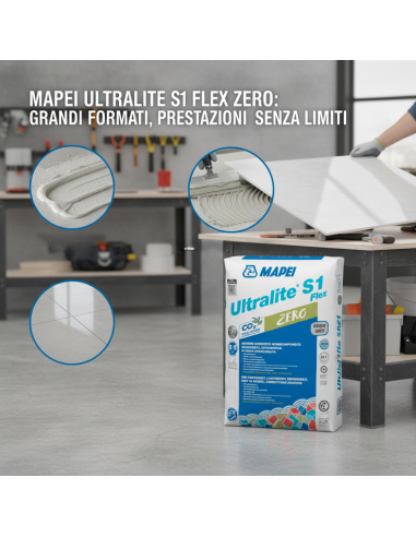 Ultralite S1 Flex Zero Adesivo Cementizio Bianco Alto Rendimento 15 Kg