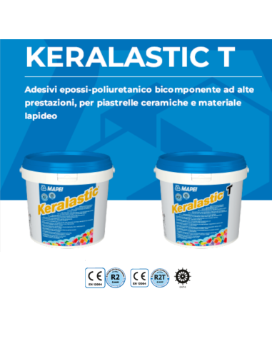 Adesivo Bianco Epossi-Poliuretanico Bicomponente Keralastic Ceramica T 10 Kg 