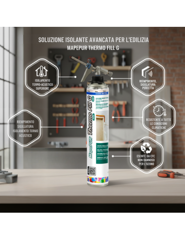 Mapepur Thermo Fill G Schiuma Poliuretanica Per Isolamento E Riempimento 750 ml