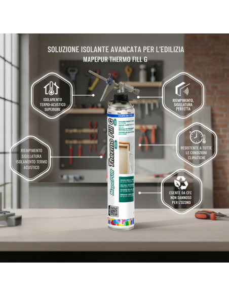 Mapepur Thermo Fill G Schiuma Poliuretanica Per Isolamento E Riempimento 750 ml