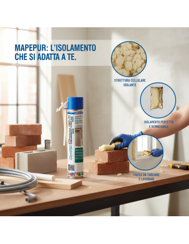 Mapepur Thermo Fill M Schiuma Poliuretanica Per Isolamento 750 ml